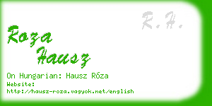 roza hausz business card